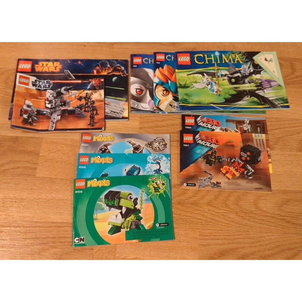 Lego Instruction Manuals Lot of 10 Instruction Book Mixels Movie Chima Star War